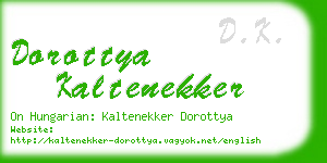 dorottya kaltenekker business card